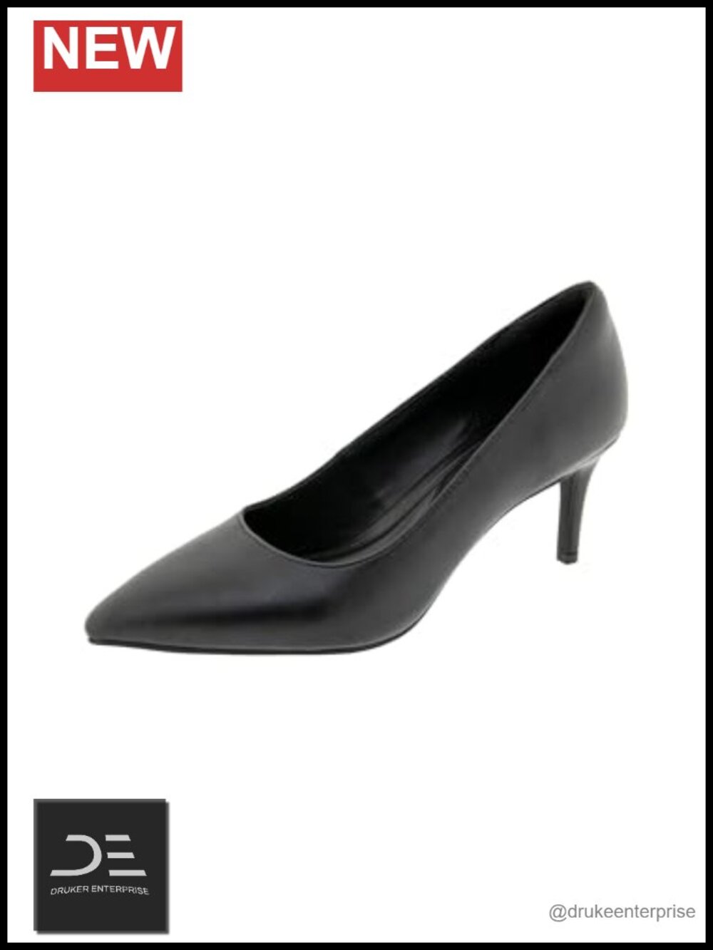 Womens Bissha Low Pumps Faux Leather 2.5 Inch Heel Slip-On